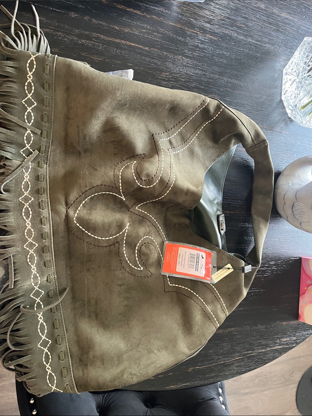 Montana West Olive Green Fringed Shoulder Bag